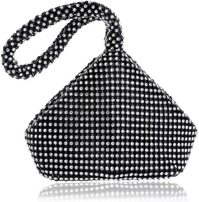 Vgift Upgraded Medium Rhinestone Wrist Purse, Women Bling Evening Bag Sparkly Clutch for Prom Nig... | Amazon (US)