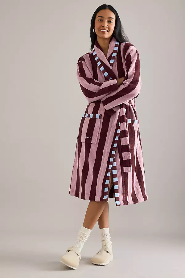 TBCo Pink Stripe Cotton Robe | Anthropologie (UK)