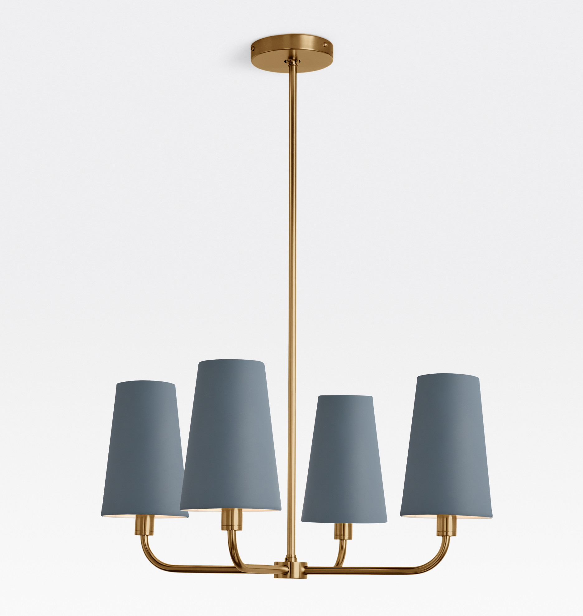 Ansel 25" Chandelier, Metal Shades | Rejuvenation