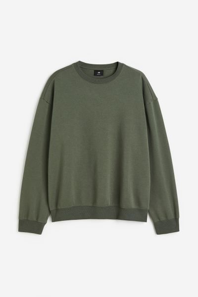 Relaxed Fit Sweatshirt - Dark green - Men | H&M US | H&M (US + CA)