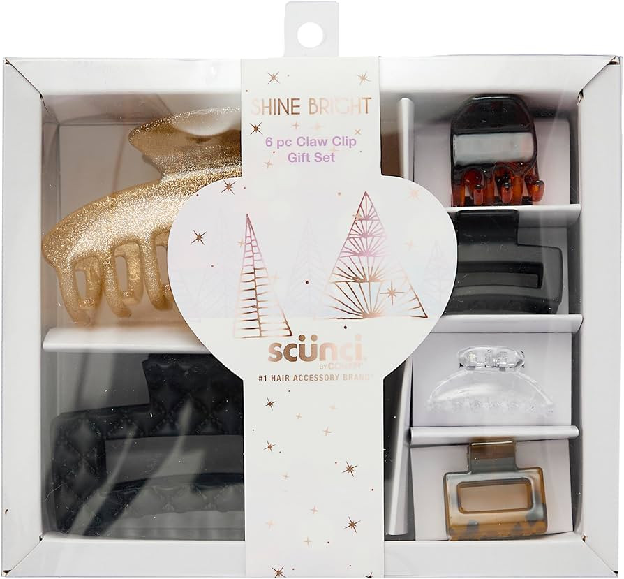 Scunci by Conair 6pk Claw Clip - Gift Sets - hair accessories for girls - gifts for women - teen ... | Amazon (US)