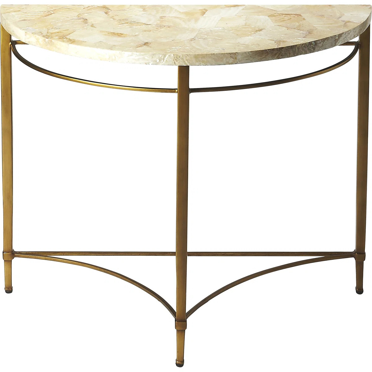 Marlena Shell Demilune Console Table | Perigold