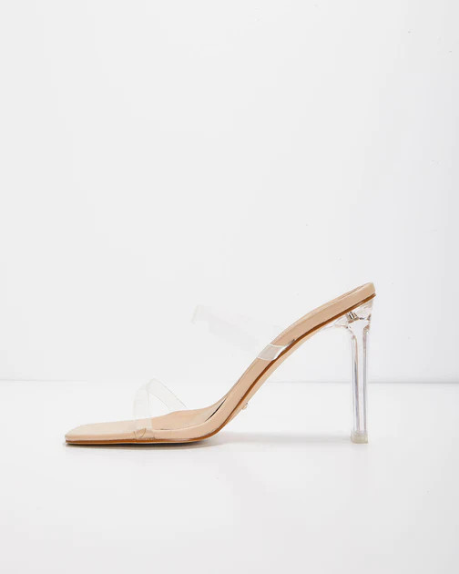 Billini - Caelan Clear Strap Heels - Nude | VICI