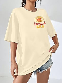 Football Shirts for Women in My Football Era Tshirt Game Day Shirt Football Tee Oversized Graphic... | Amazon (US)