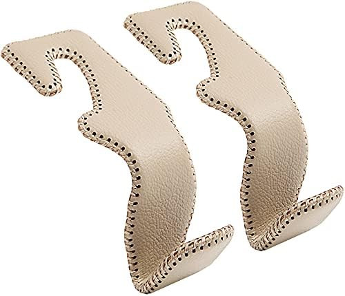 Car Purse Hook, Back Seat Headrest Genuine Leather Hangers Durable Vehicle Organizer Accessory for H | Amazon (US)