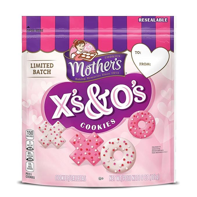 Mother's Hugs and Kisses Valentine's Day Cookies, Limited Batch | Resealable Bag of Sugar Cookies... | Amazon (US)