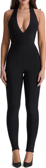 Anaise Plunge Corset Stretch Bandage Jumpsuit | Nordstrom