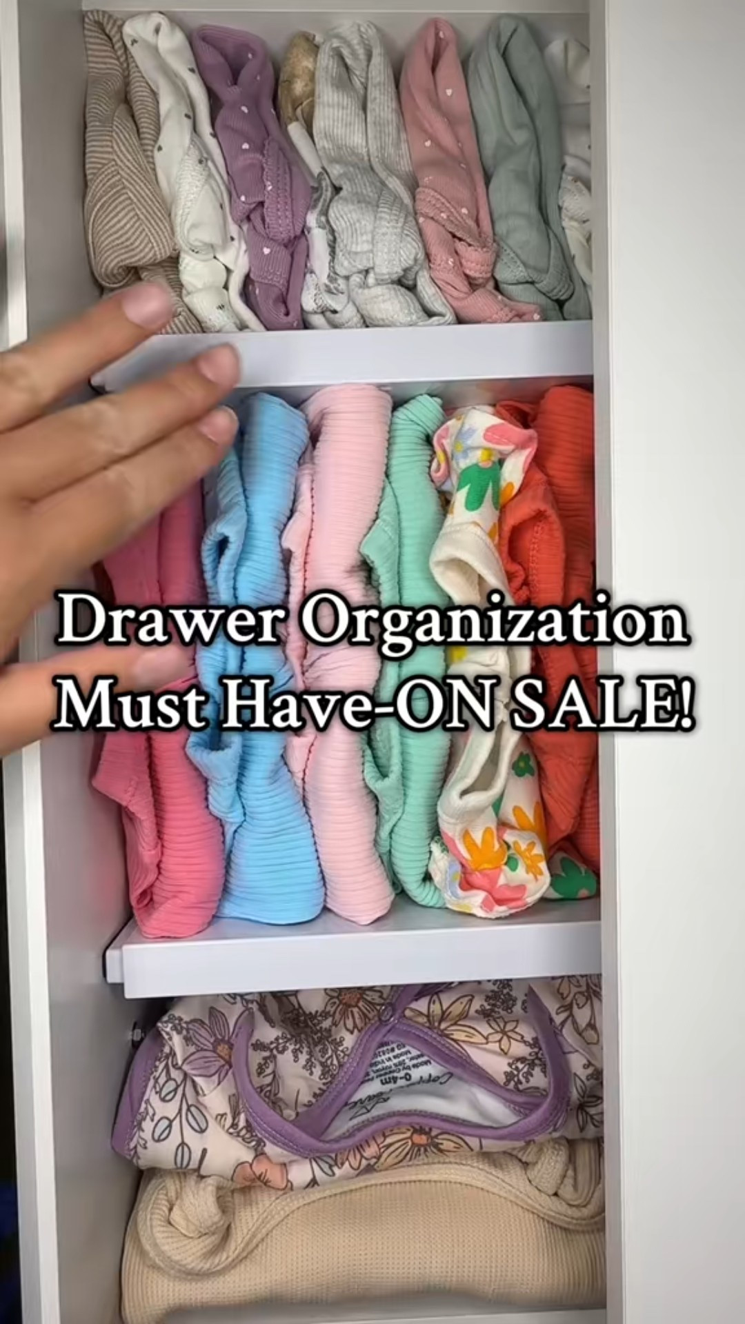 These drawer organizers were a must have  when organizing baby girls nursery! #organizedhome #nursery #organizednursery #organizer #homeorganization 

#LTKHome #LTKBaby #LTKmomlife