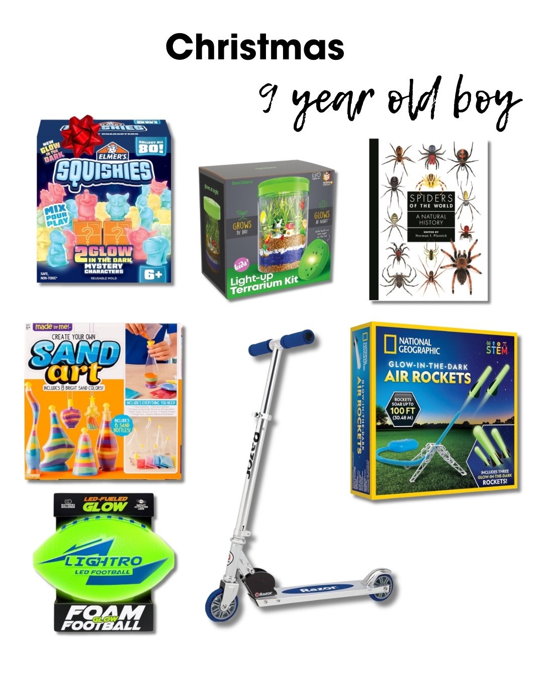 9 year old boy
Gifts
Christmas
Birthday
Sand art
Scooter
Spiders
Air rockets
STEM
Indoor
outdoor
Football
Active
Terrarium
Squishies
Glow in the dark
8 year old
10 year old
Toys
Wish list
Fun
Creative


#LTKHoliday #LTKKids #LTKGiftGuide