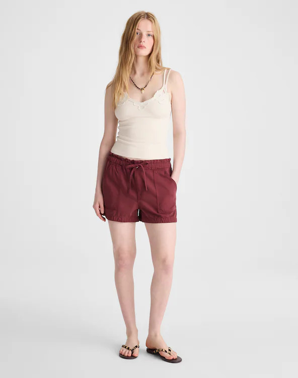Pull-On Utility Shorts in Airy Denim | Madewell