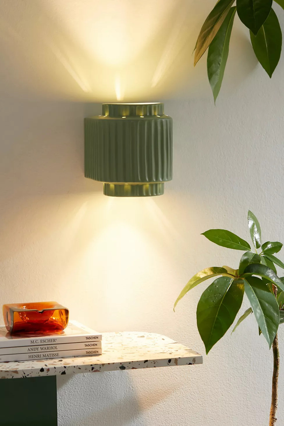 Tristan Green Ceramic Sconce | Urban Outfitters (US and RoW)