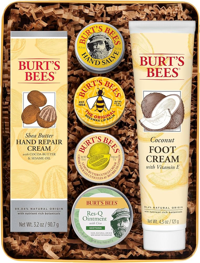 Burt's Bees Gifts Ideas - Classics Set, 6 Products in Giftable Tin – Cuticle Cream, Hand Salve,... | Amazon (US)