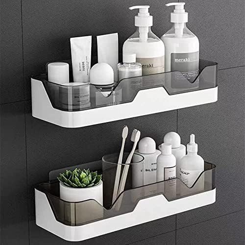 Shower Caddy Wall Mounted 2 Pack Bathroom Organizer Shelves Adhesive Shelf Make Up Holder, Shower Or | Amazon (US)