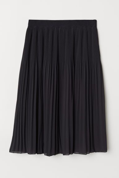 H & M - Pleated Skirt - Black | H&M (US)