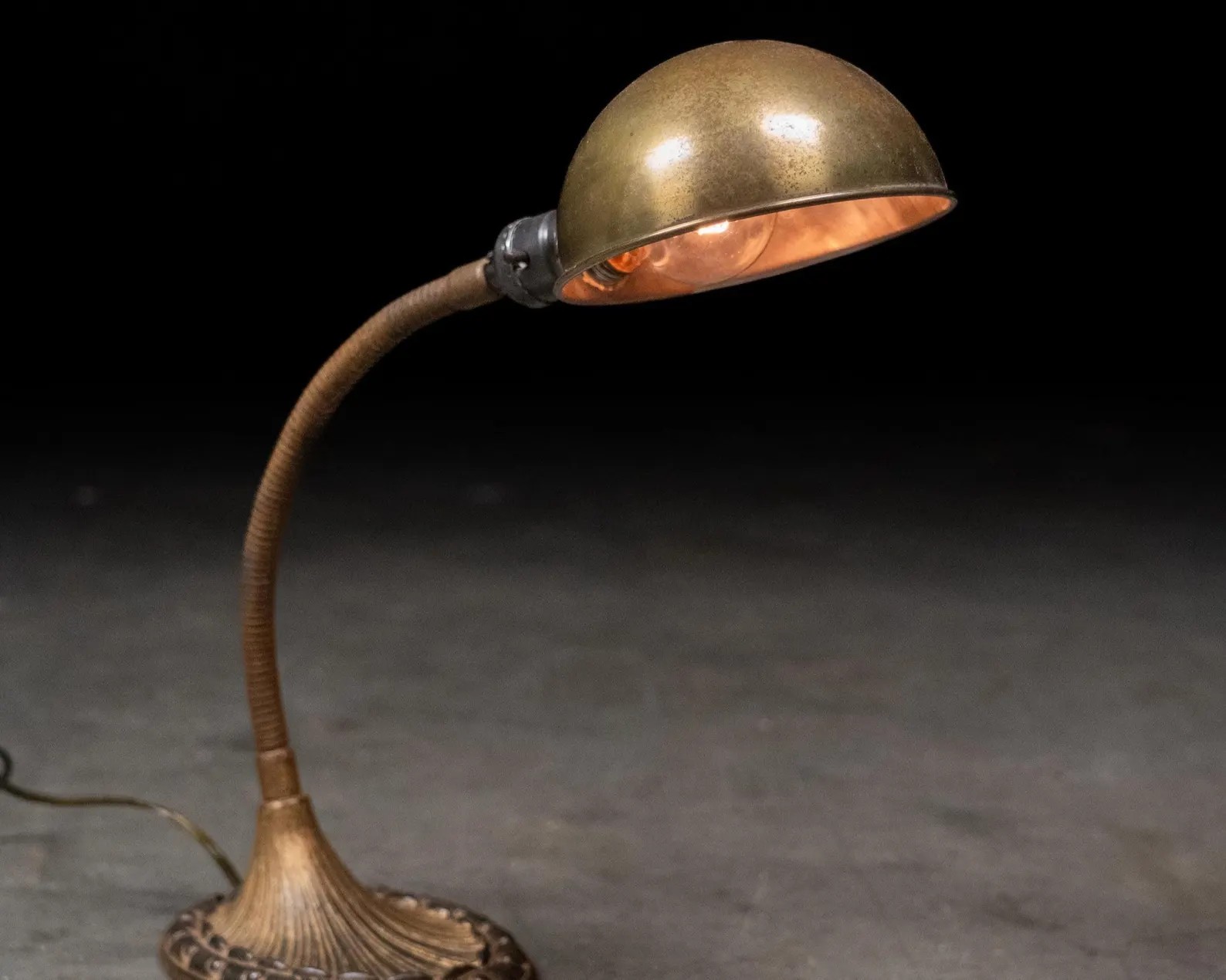 Vintage Brass Gooseneck Lamp - Desk Lamp | Etsy (Global)