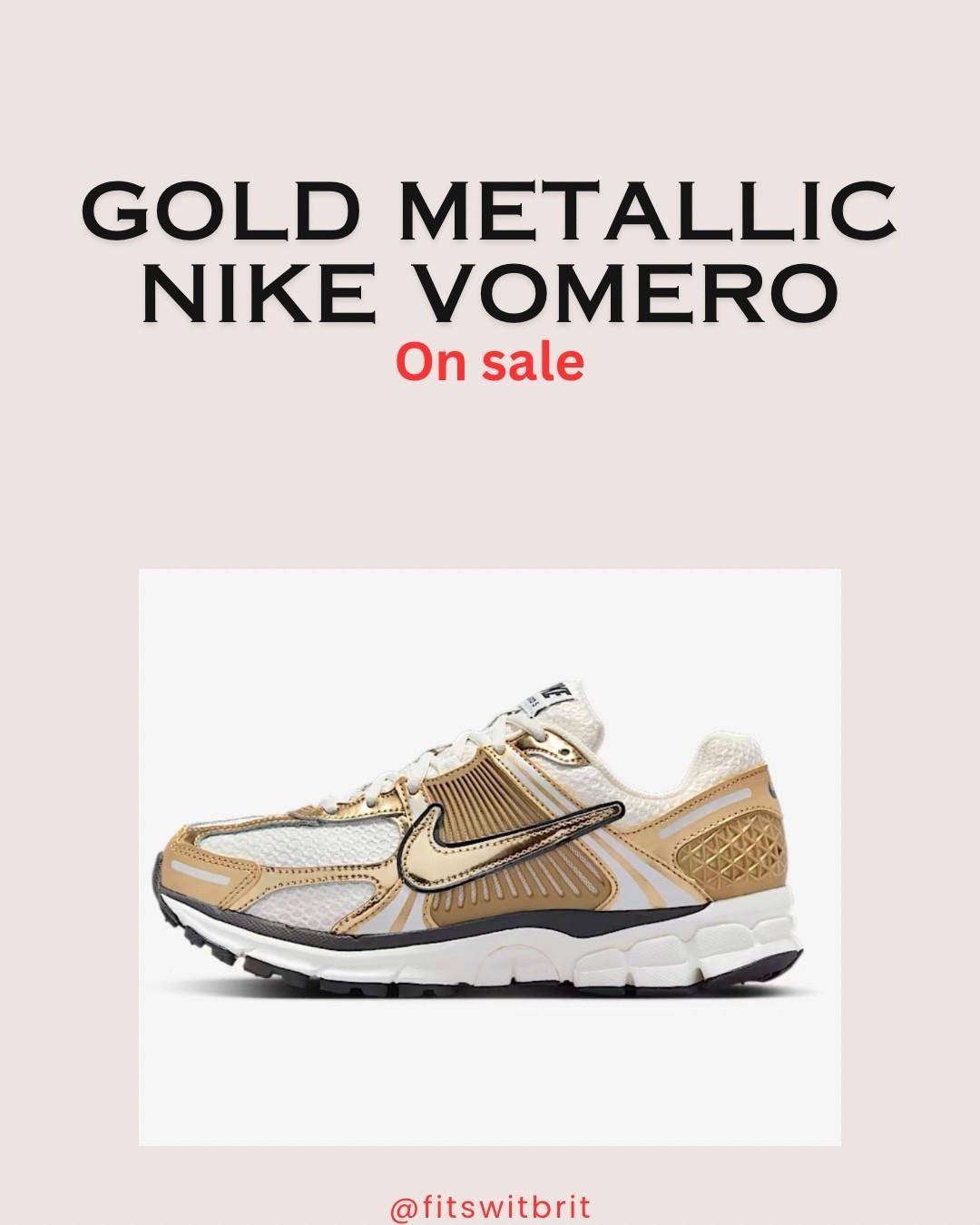 Gold metallic Nike Vomero on sale in cart  

#LTKHoliday #LTKGiftGuide #LTKSaleAlert