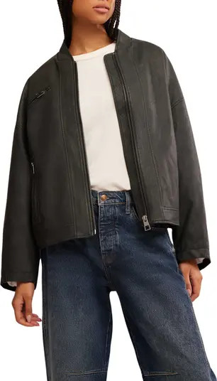 Free People Vinny Faux Leather Bomber Jacket | Nordstrom | Nordstrom