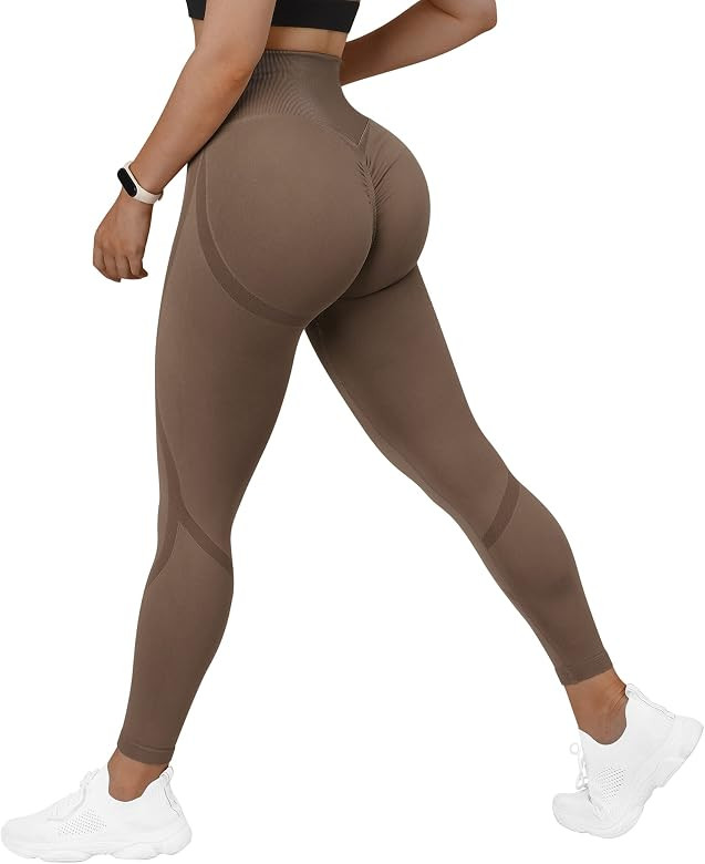 MOOSLOVER Women Leopard Scrunch Butt Lifting Leggings Seamless High Waisted Yoga Pants | Amazon (US)