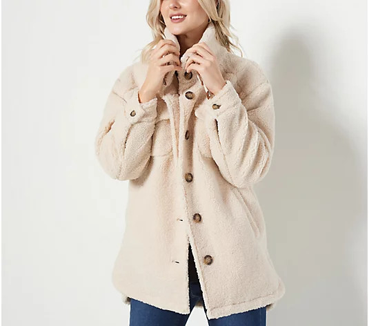 Koolaburra by UGG Relaxed Sherpa Shacket - QVC.com | QVC