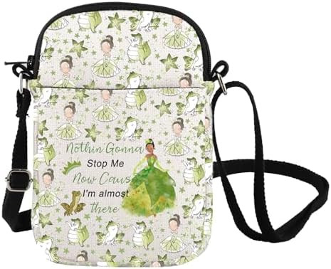 FOTAP Frog Princess Crossbody Bag Frog Princess Shoulder Bag Princess Lover Gift Princesses Tiana... | Amazon (US)