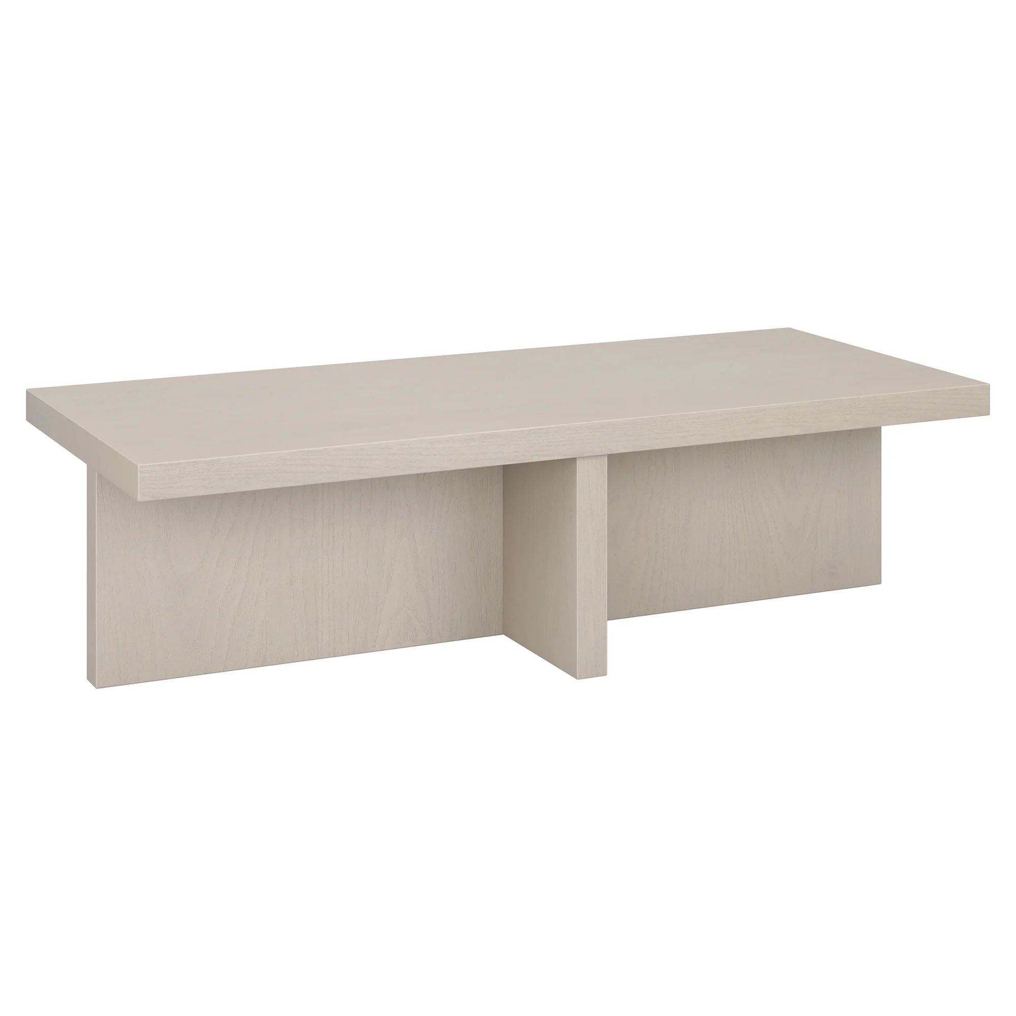 Evelyn&Zoe Scandinavian 54" Wide Alder White Coffee Table - Walmart.com | Walmart (US)