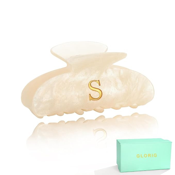 Acrylic Letter Hair Clips For Women Alphabet Hair Claw Initial Hair Clip Fashion Glitter Chic Mon... | Amazon (US)