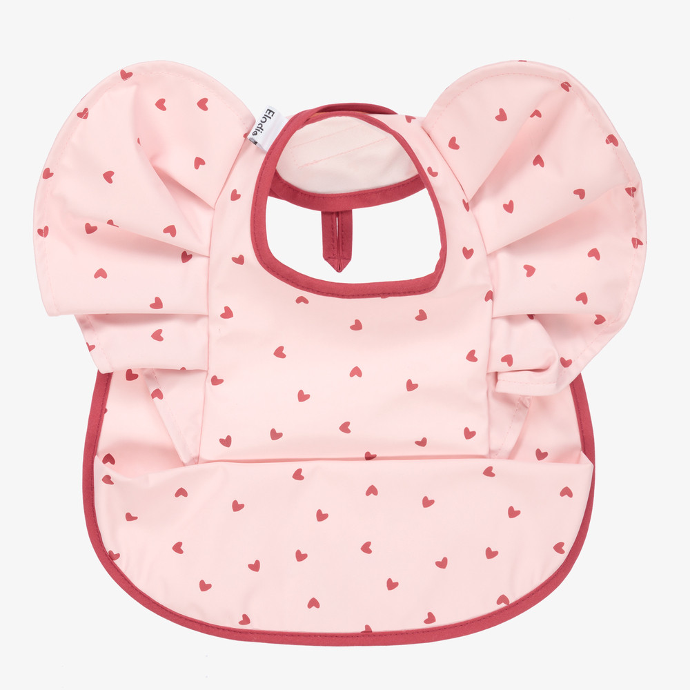 Pink & Red Heart Baby Bib | Childrensalon