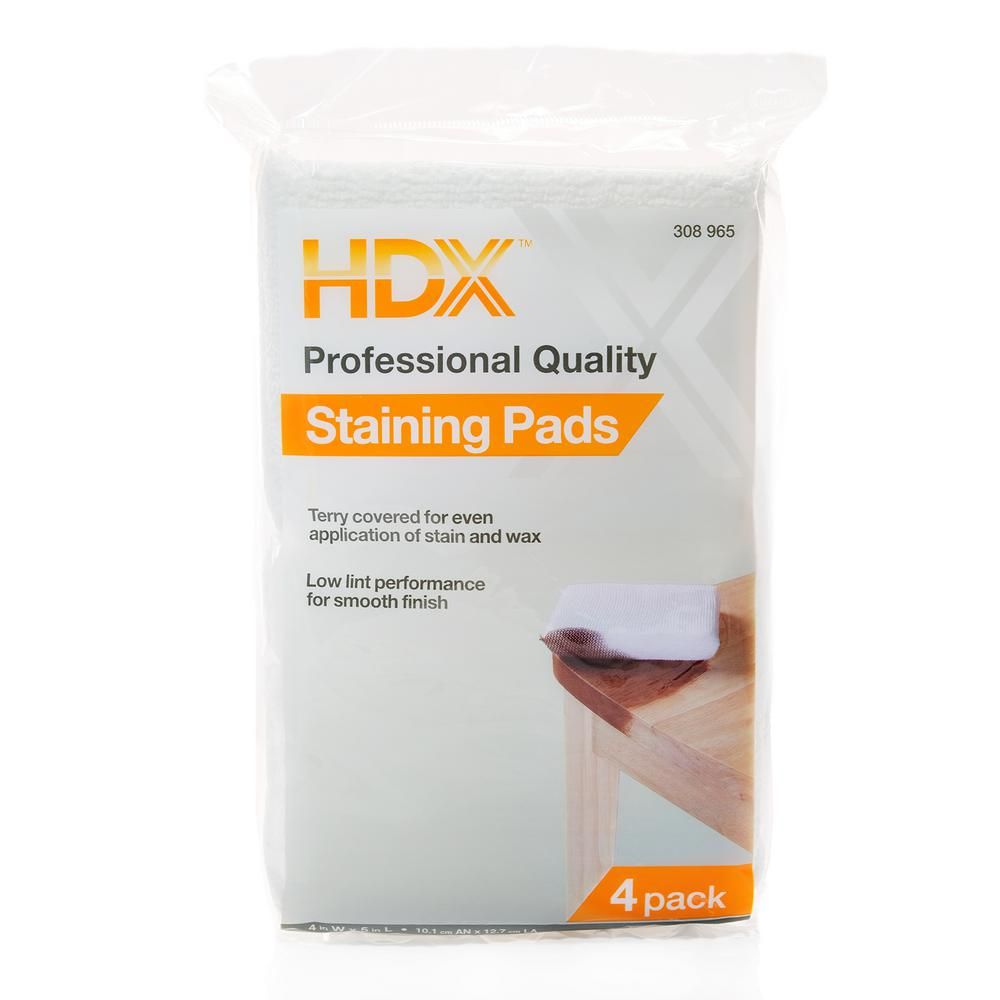 HDX Microfiber Terry Staining Pads (4-Pack)-HDMF-SPWHT - The Home Depot | The Home Depot