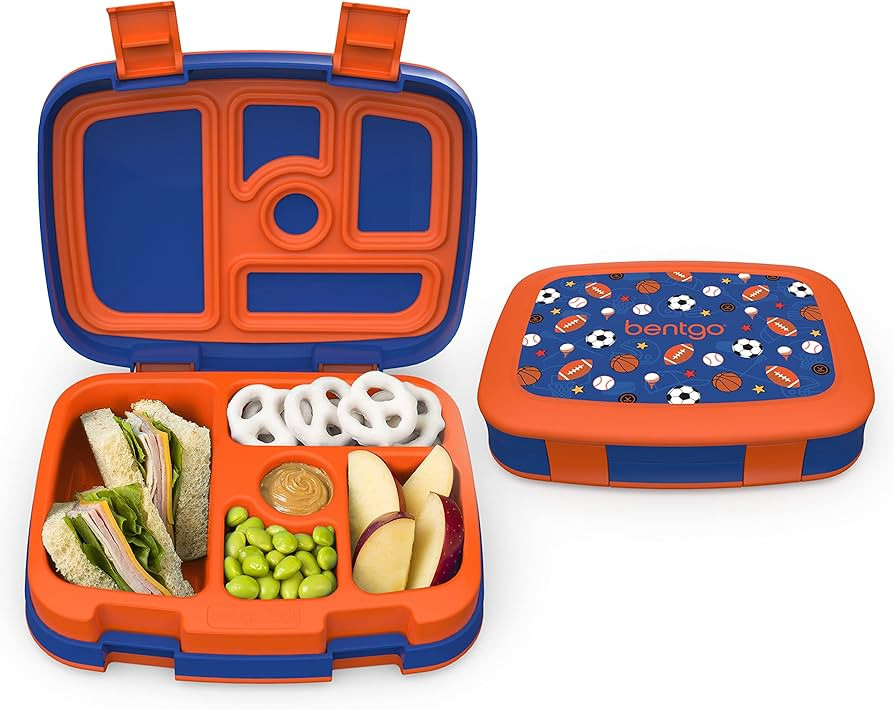 Bentgo® Kids Prints Leak-Proof, 5-Compartment Bento-Style Kids Lunch Box - Ideal Portion Sizes f... | Amazon (US)