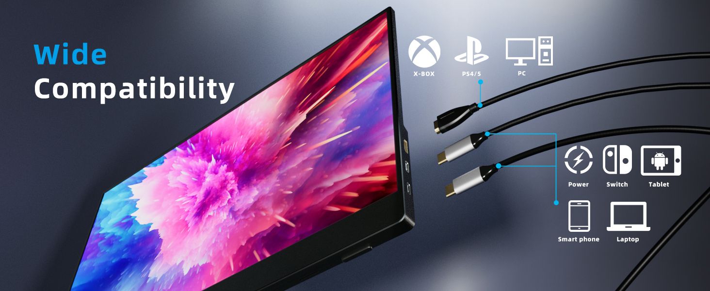 InnoView Portable Monitor, 15.8 Inch FHD 1080P USB C HDMI Second External Monitor for Laptop, Des... | Amazon (US)
