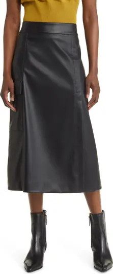 Treasure & Bond Faux Leather Midi Skirt | Nordstrom | Nordstrom