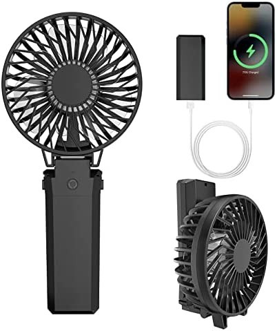 HandFan 5200mAh Portable Handheld Fan, Foldable Personal Clip Fan, Battery Operated USB Rechargea... | Amazon (US)