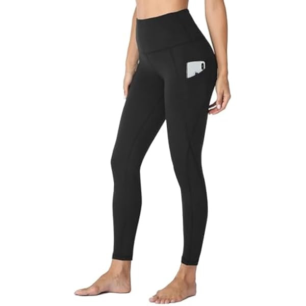 THE GYM PEOPLE Thick High Waist Yoga Pants with Pockets, Tummy Control Workout Running Yoga Leggi... | Amazon (US)