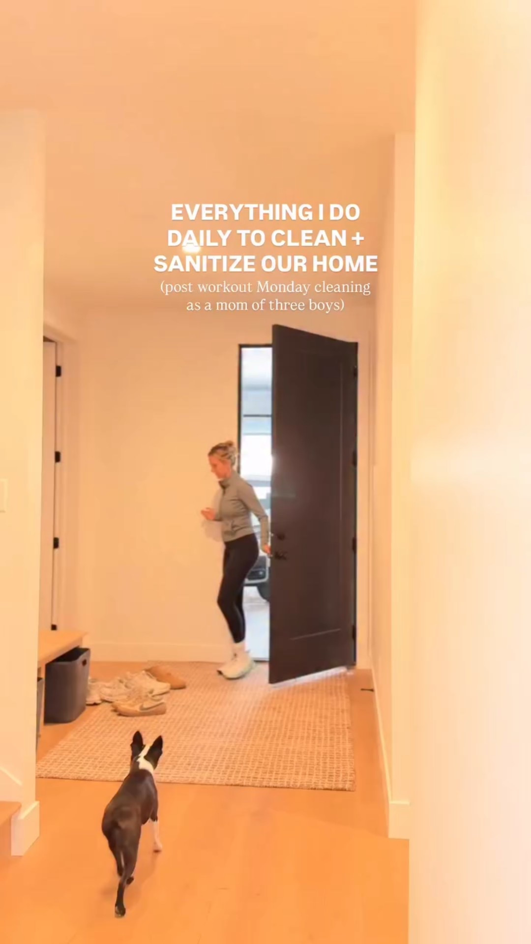 That morning workout took everything I had but still found the energy to reset our home after a busy weekend.

Comment CLEAN below to receive a DM with the link to the sanitizer I use on my LTK ⬇ https://liketk.it/5ASya

Our roller shade blinds are linked in my bio! They are from @selectblinds ✔️
Have a great Monday!☀️🙌🏻