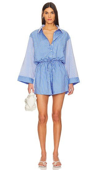 Capaci Playsuit in Baratti Stripe With Pelosa Stripe | Revolve Clothing (Global)