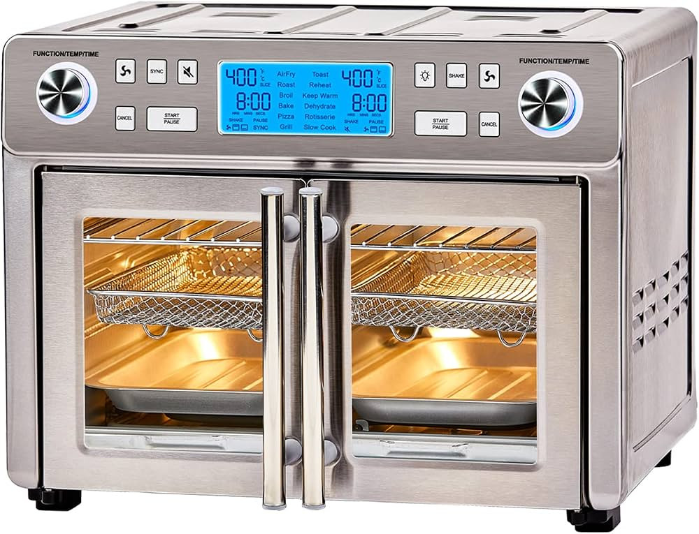 Emeril Lagasse Dual Zone 360 Air Fryer Oven Combo with French Door, 25 QT Extra Large, Cook Two F... | Amazon (US)