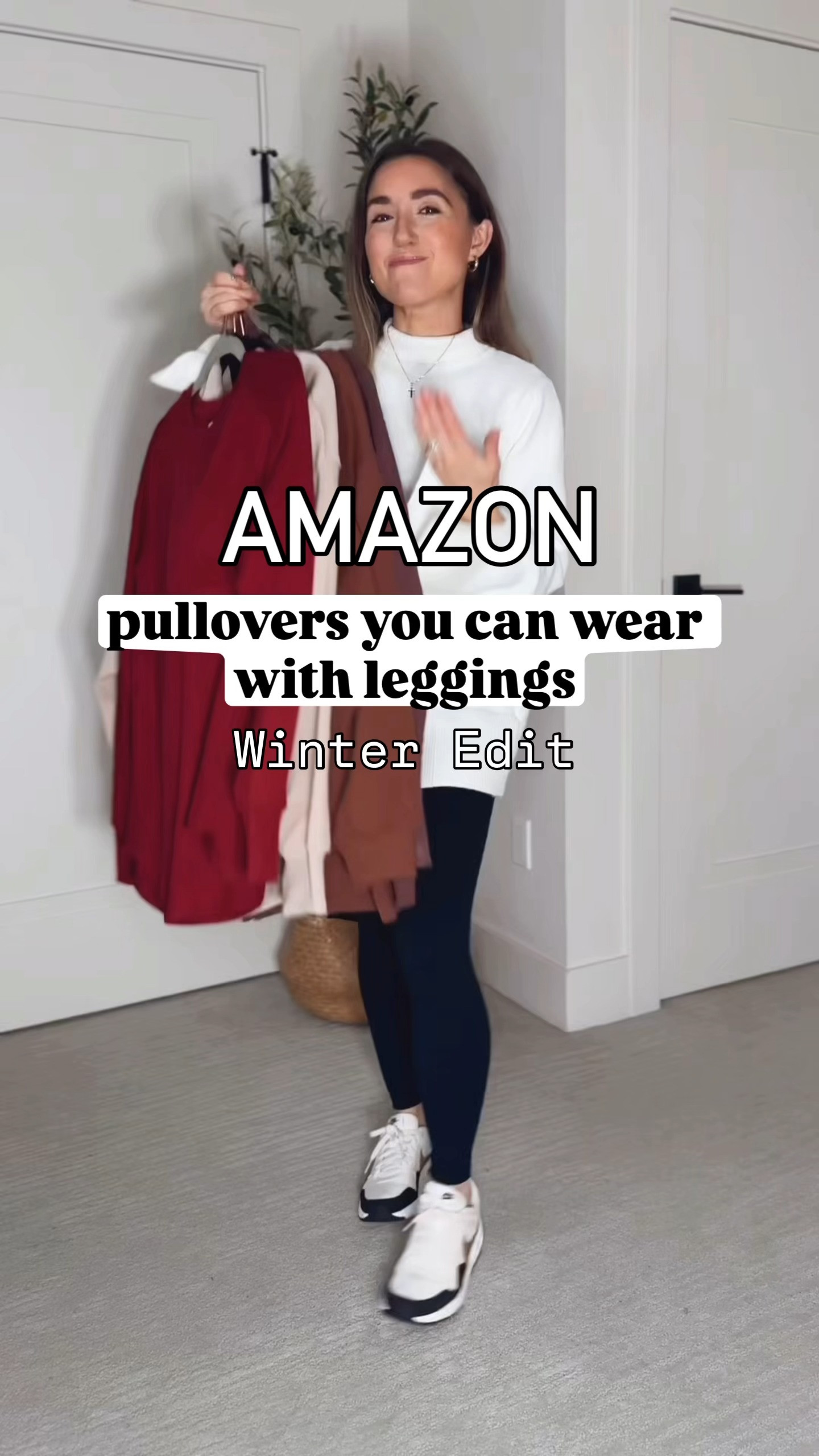 Amazon Pullovers you can wear with leggings. Winter edit! Wearing my true size in all. So soft and comfy!! #winteroutfit #leggingslover #amazonfashion #athmile  

 #LTKdayinmylife #LTKgrwm #LTKootd