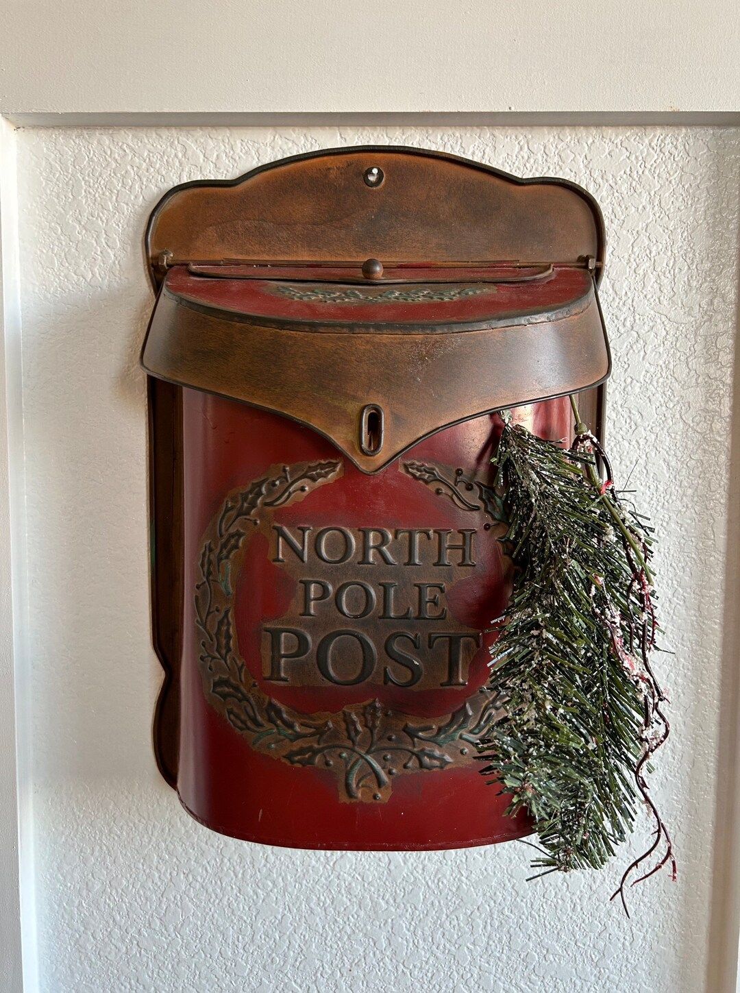 Christmas North Pole Vintage Mailbox | Holiday Decoration | Winter Decor | Wall Decor | Etsy (US)