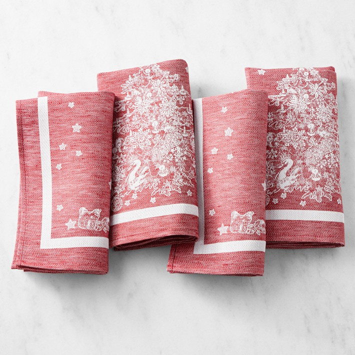 'Twas the Night Before Christmas Jacquard Napkins, Set of 4 | Williams-Sonoma