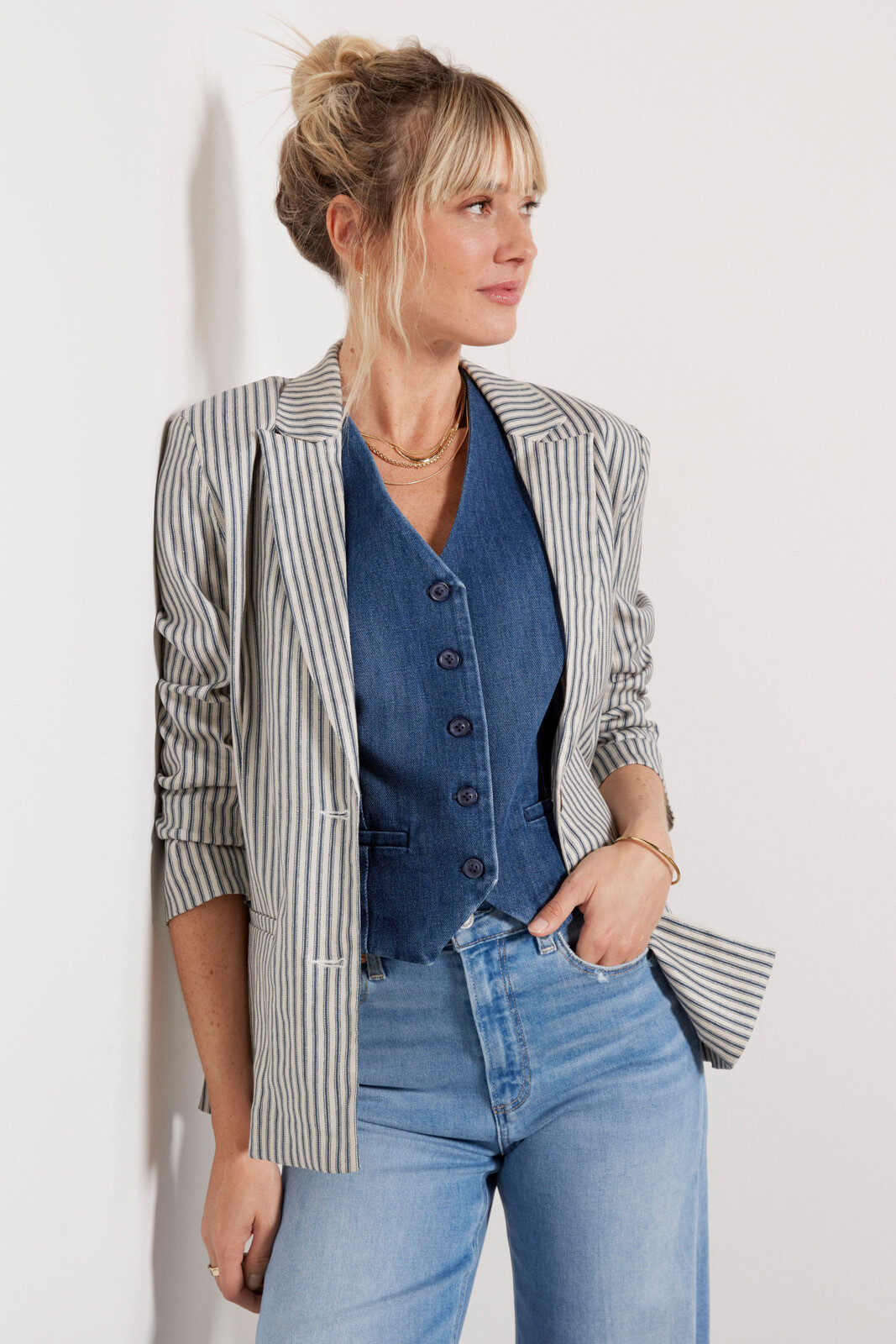 Thea Stripe Blazer | Evereve