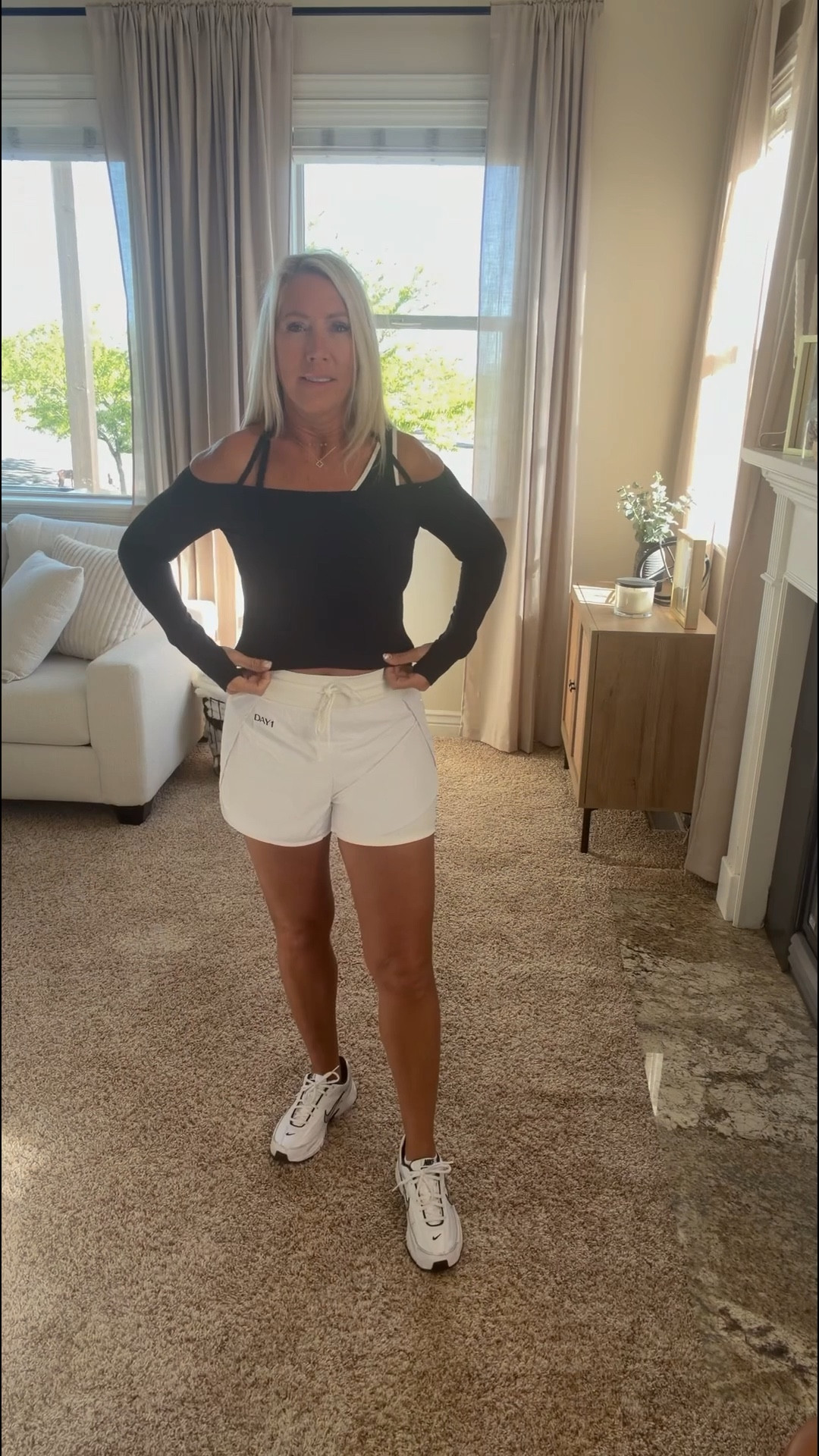 Black & white perfection 🖤🤍
Built-in shorts, off-shoulder details, and the perfect lightweight layer
Just add Nike sneakers
Treat yourself—you’ll wear this on repeat


#LTKootd #LTKActive #LTKfitnessgoals