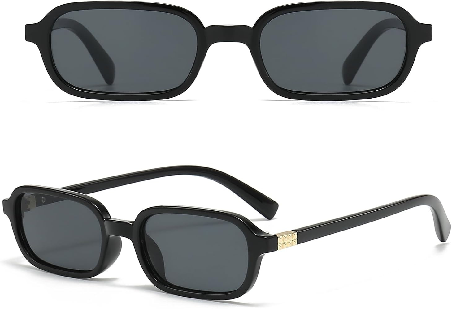 JUDOO Retro Rectangle Sunglasses for Women Men Narrow Vintage 90s Square Sunnies Rectangular Sung... | Amazon (US)