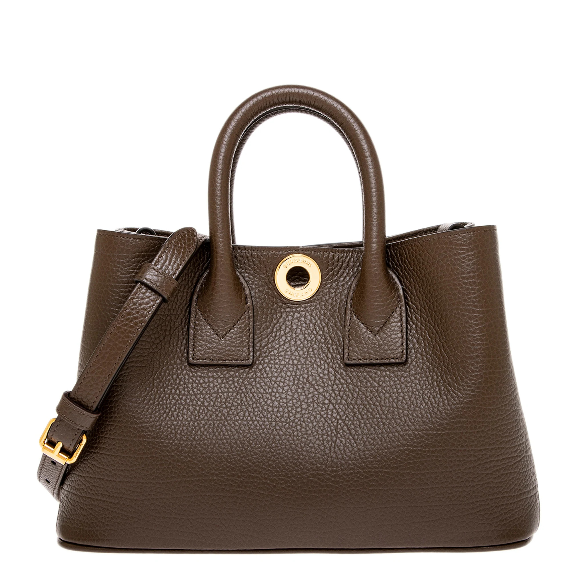 Burberry Mini Bermondsey House Check & Leather Top Handle Bag | Overstock