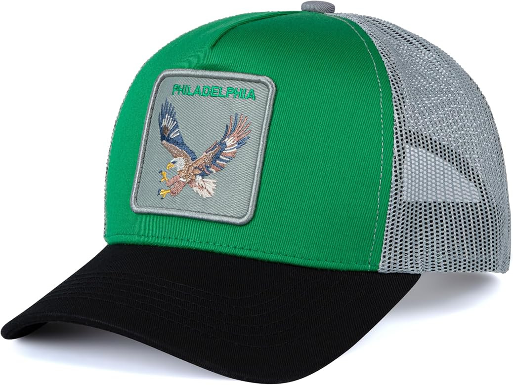 Football Fan Patch Trucker Hat - Netted Snapback Baseball Cap with Team Design for Men & Women | Amazon (US)