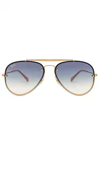 Blaze Aviator in Gold & Light Blue Gradient | Revolve Clothing (Global)