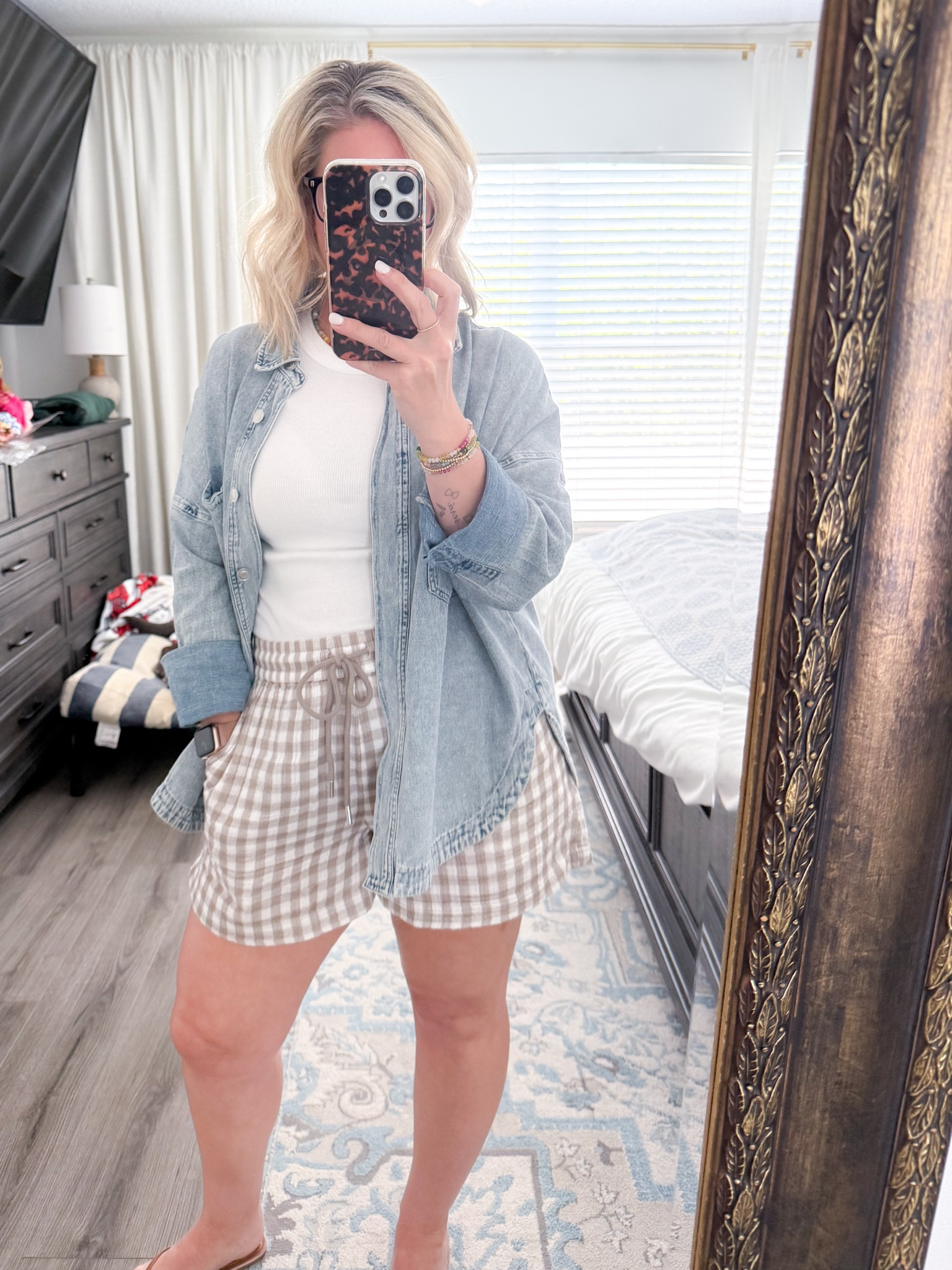 The most comfortable running around outfit. Simple tank, shorts, and denim jacket to throw on. 

#vici #loft #oldnavy #summeroutfit #casuallook  

 #LTKmomlife #LTKSeasonal #LTKOver40