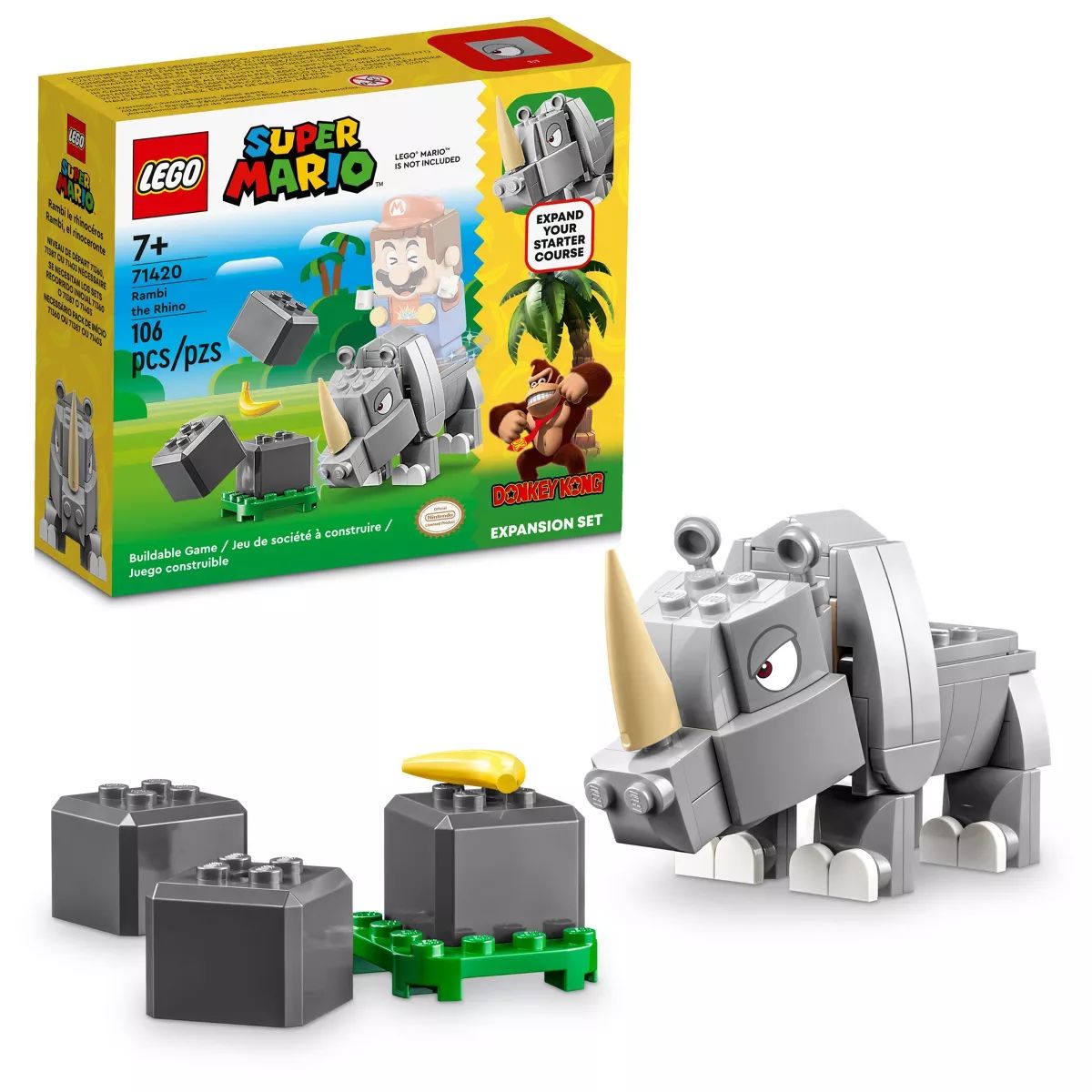 LEGO Super Mario Rambi the Rhino Expansion Set Building Toy 71420 | Target