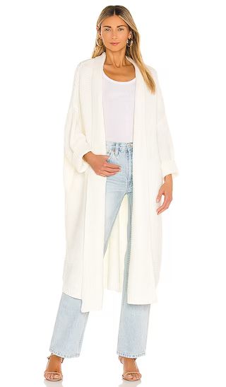 Ribbed Cardigan in Cream | Revolve Clothing (Global)