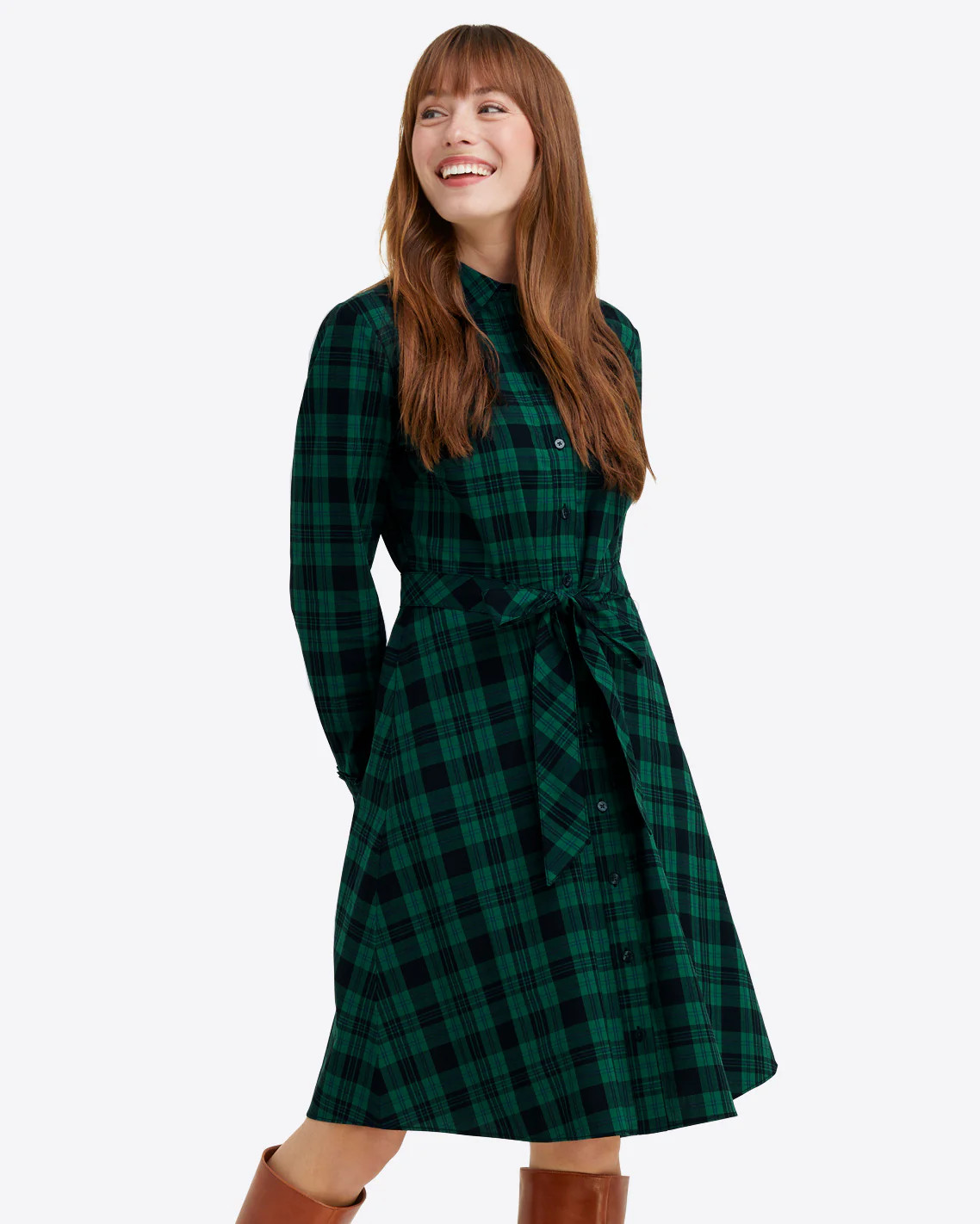 Carly Shirtdress in Blackwatch Plaid | Draper James (US)