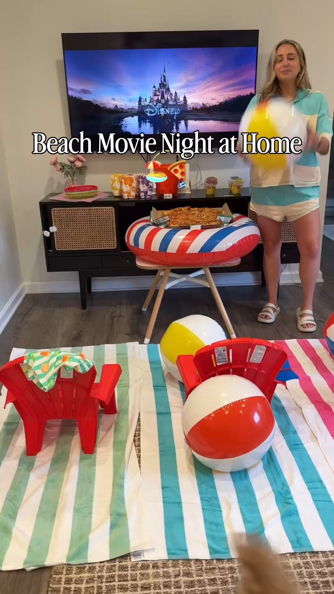 Beach Movie Night at Home 🏖️🍕

Linked everything for this easy summer movie night setup - Target chairs, similar Amazon chairs, towels, inflatable snack bar, beach balls, popcorn buckets, cups, straws, umbrellas, and snack supplies for the pizza, ocean water drinks, popcorn, and sand pudding cups.

You can totally use what you already have, but I linked all the cute pieces if you want to recreate the same vibe

#LTKKids #LTKmomlife #LTKSeasonal